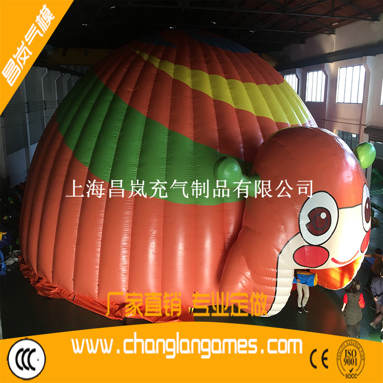 廠家直銷充氣蝸?？ㄍ◣づ癜雸A形雙層充氣帳篷 inflatabel double-layer air dome tent