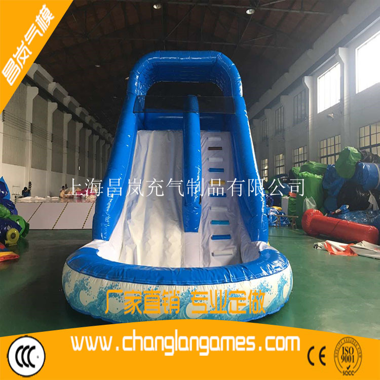 廠家直銷專業定做 充氣水滑梯水池組合 inflatable slide with pool combo  game for kids